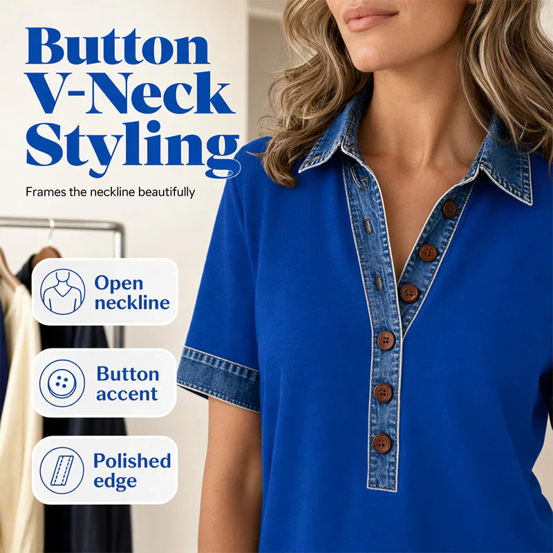 Odilia Tassinari™ Flattering Collar Top for Effortless Style