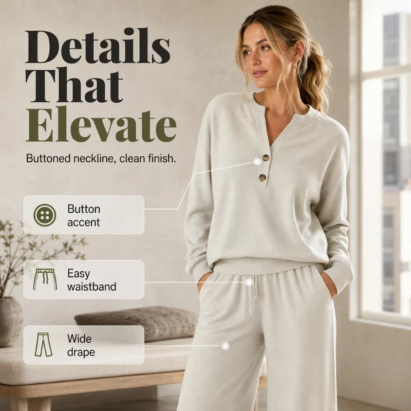 Ofelia Corbelli™ Effortless Top & Wide Leg Set for Everyday Polish