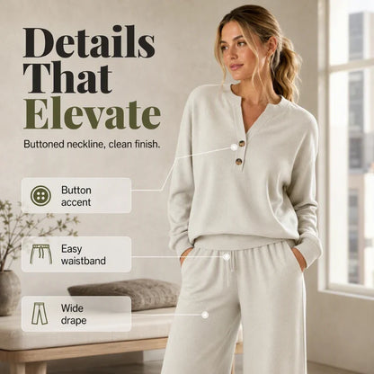 Ofelia Corbelli™ Effortless Top & Wide Leg Set for Everyday Polish