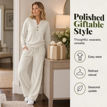 Ofelia Corbelli™ Effortless Top & Wide Leg Set for Everyday Polish