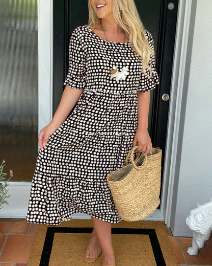 Olga Penna™ Breathable Midi Dress for Effortless Everyday Style