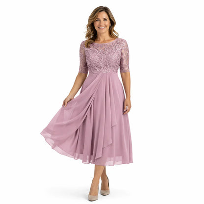 Olga Salandra™ Embroidered Midi Dress for Elegant Occasions