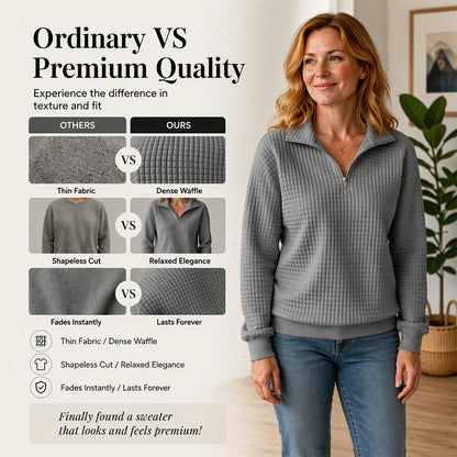 Olga Ventura™ Cozy Plaid Pullover for Effortless Style