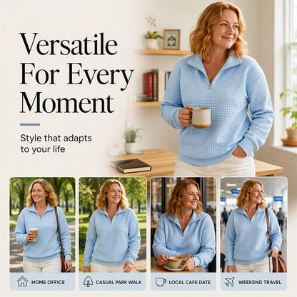 Olga Ventura™ Cozy Plaid Pullover for Effortless Style