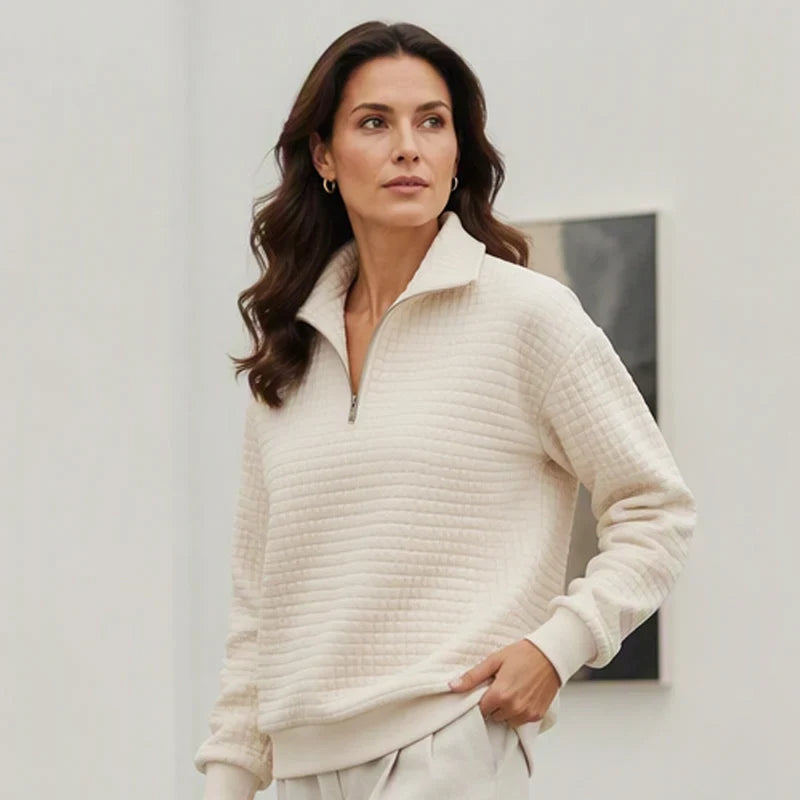Olga Ventura™ Cozy Plaid Pullover for Effortless Style