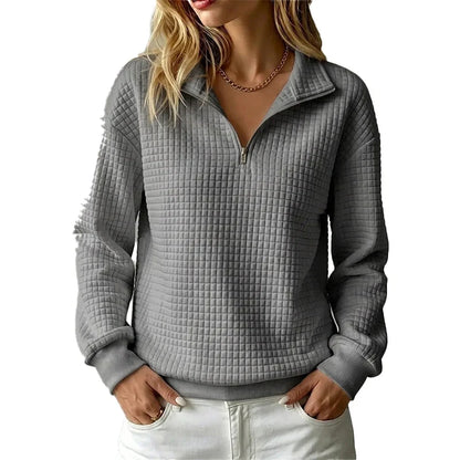 Olga Ventura™ Cozy Plaid Pullover for Effortless Style