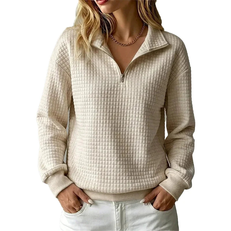 Olga Ventura™ Cozy Plaid Pullover for Effortless Style