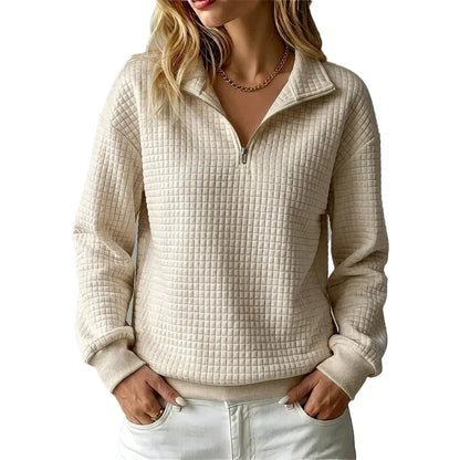 Olga Ventura™ Cozy Plaid Pullover for Effortless Style