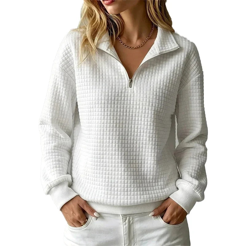 Olga Ventura™ Cozy Plaid Pullover for Effortless Style