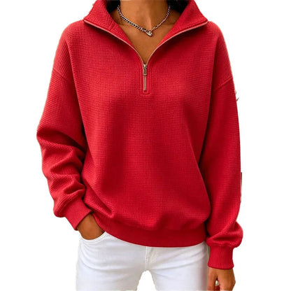 Olga Ventura™ Cozy Plaid Pullover for Effortless Style