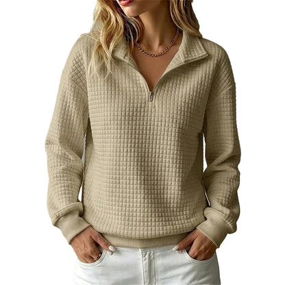 Olga Ventura™ Cozy Plaid Pullover for Effortless Style