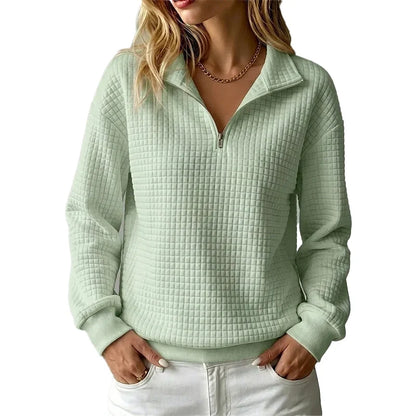 Olga Ventura™ Cozy Plaid Pullover for Effortless Style