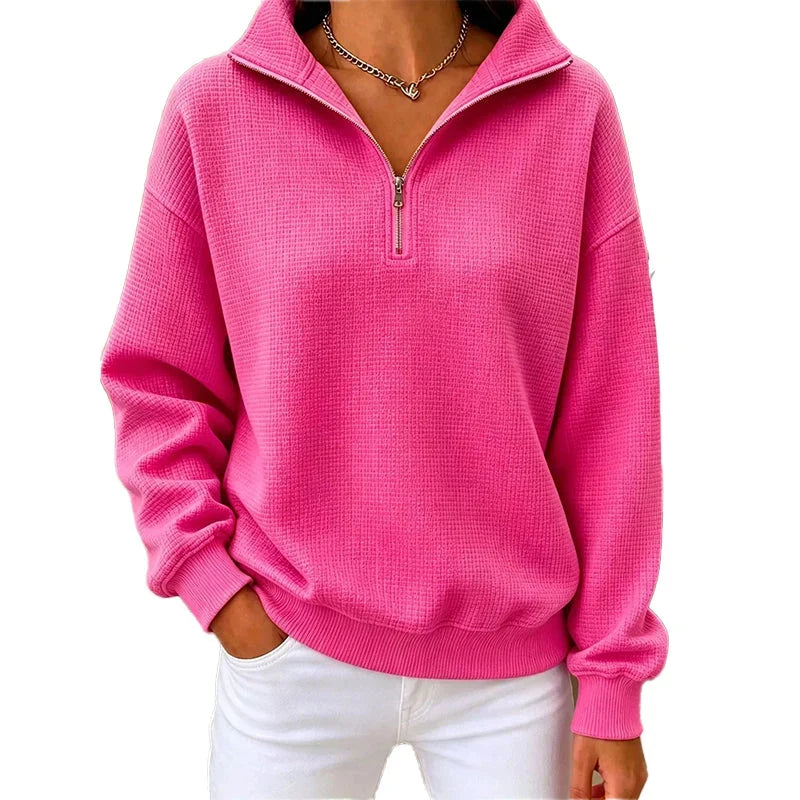 Olga Ventura™ Cozy Plaid Pullover for Effortless Style