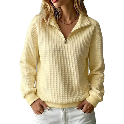 Olga Ventura™ Cozy Plaid Pullover for Effortless Style