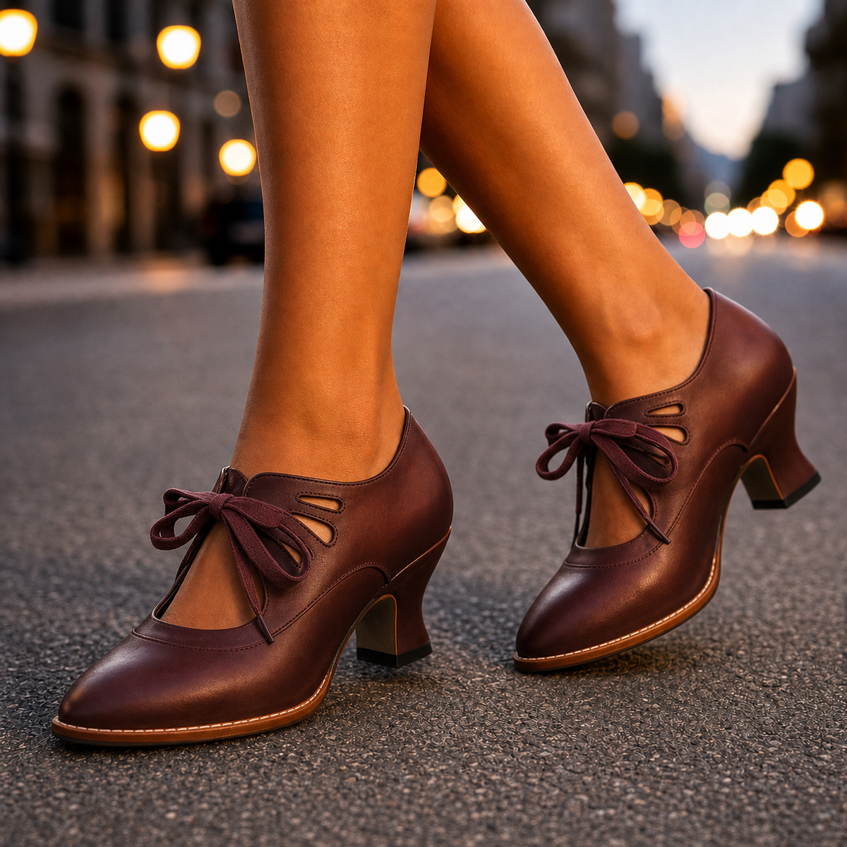 Olimpia Bentivoglio™ Comfortable Lace Heels for Effortless Elegance