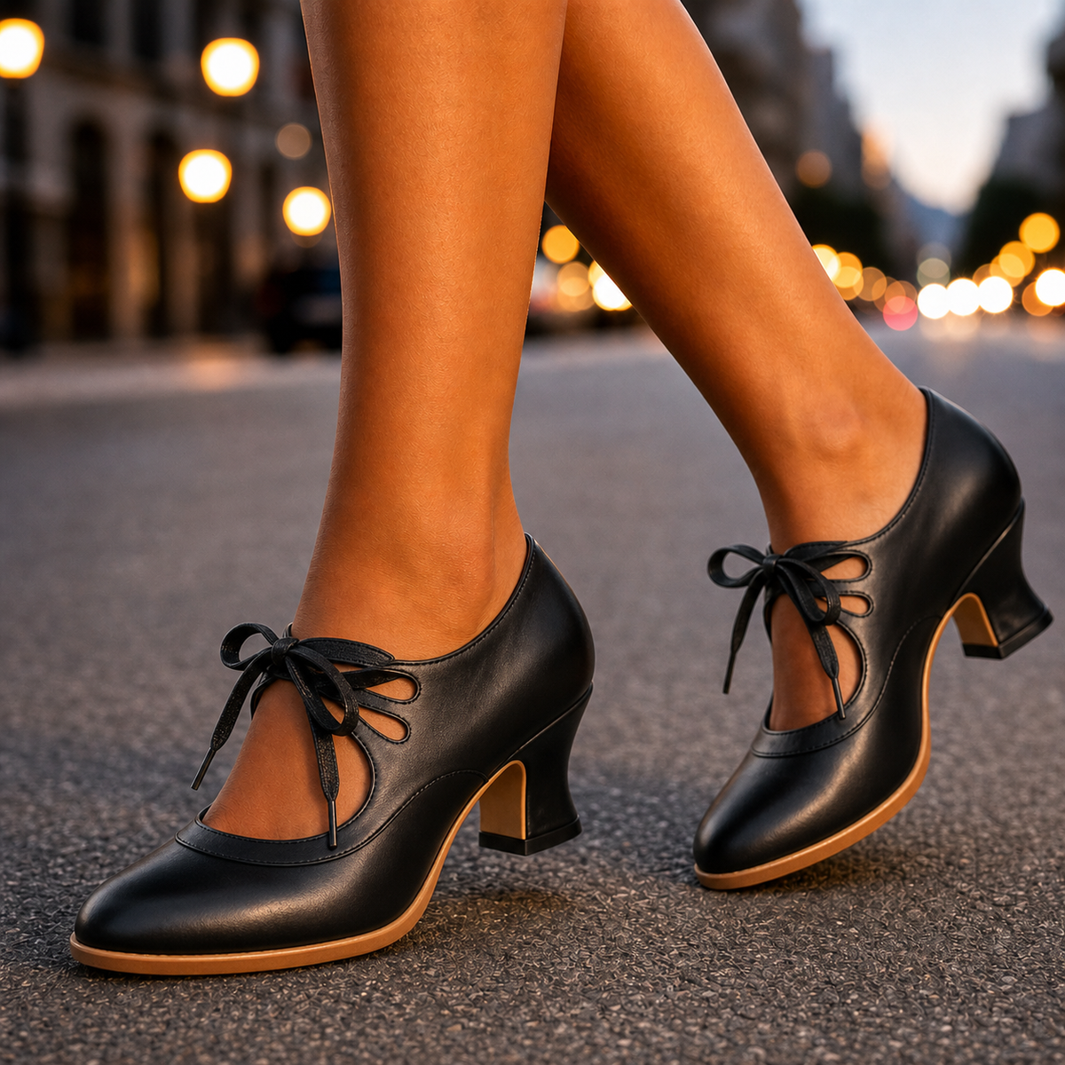 Olimpia Bentivoglio™ Comfortable Lace Heels for Effortless Elegance