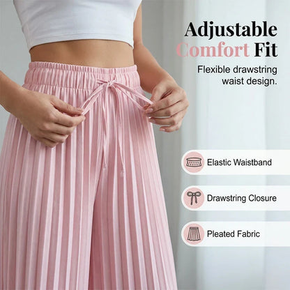 Olimpia Bertacchi™ Flattering Wide-Leg Pants with Adjustable Drawstring