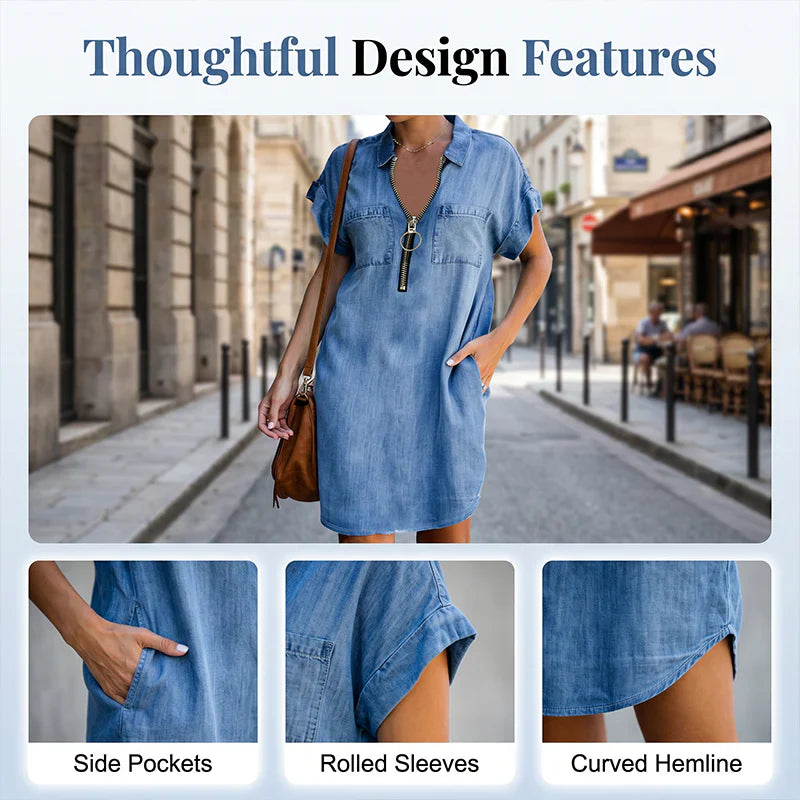Ombretta Toscanelli™ Casual Shirt Dress for Everyday Ease