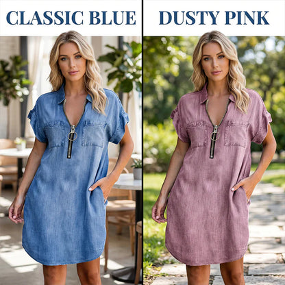 Ombretta Toscanelli™ Casual Shirt Dress for Everyday Ease