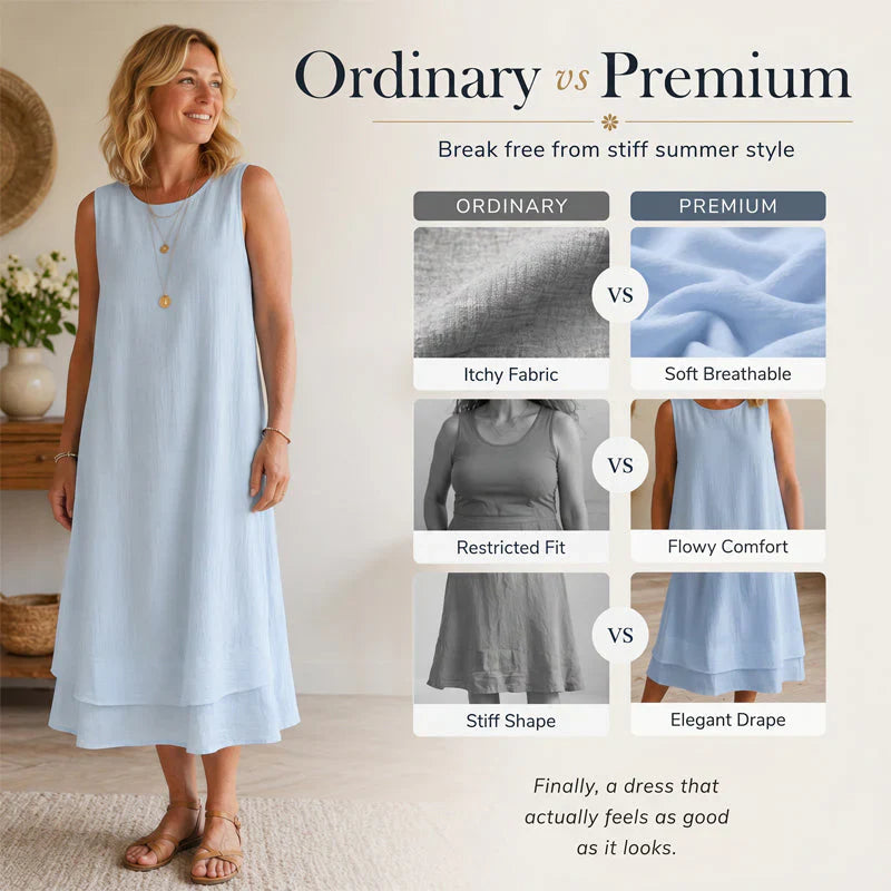 Oriana Trionfetti™ Breathable Sleeveless Tiered Summer Dress