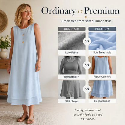 Oriana Trionfetti™ Breathable Sleeveless Tiered Summer Dress
