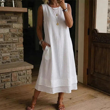 Oriana Trionfetti™ Breathable Sleeveless Tiered Summer Dress