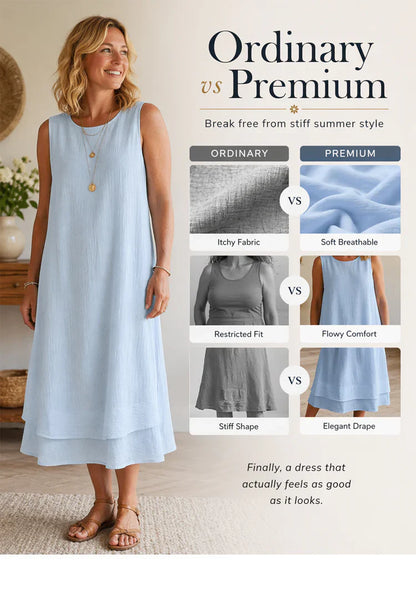Oriana Trionfetti™ Breathable Sleeveless Tiered Summer Dress