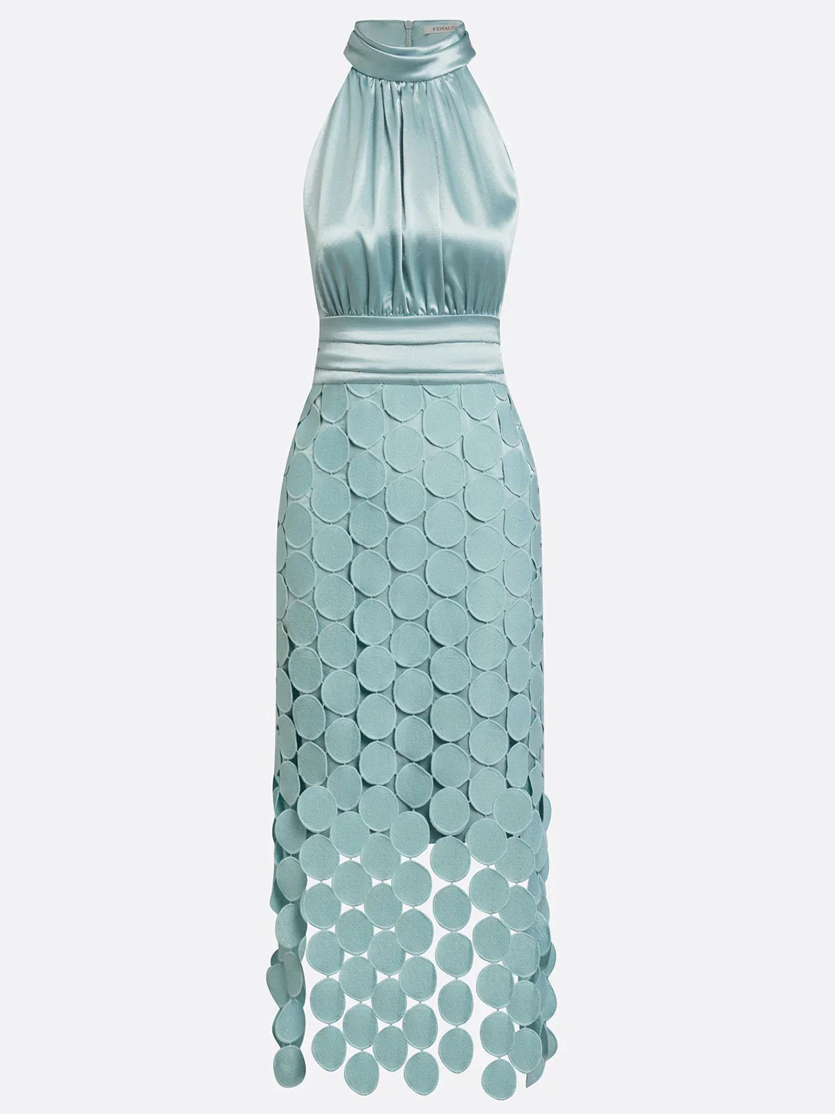 Orsola Truffi™ Flattering Halter Midi Dress for Effortless Elegance