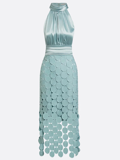 Orsola Truffi™ Flattering Halter Midi Dress for Effortless Elegance