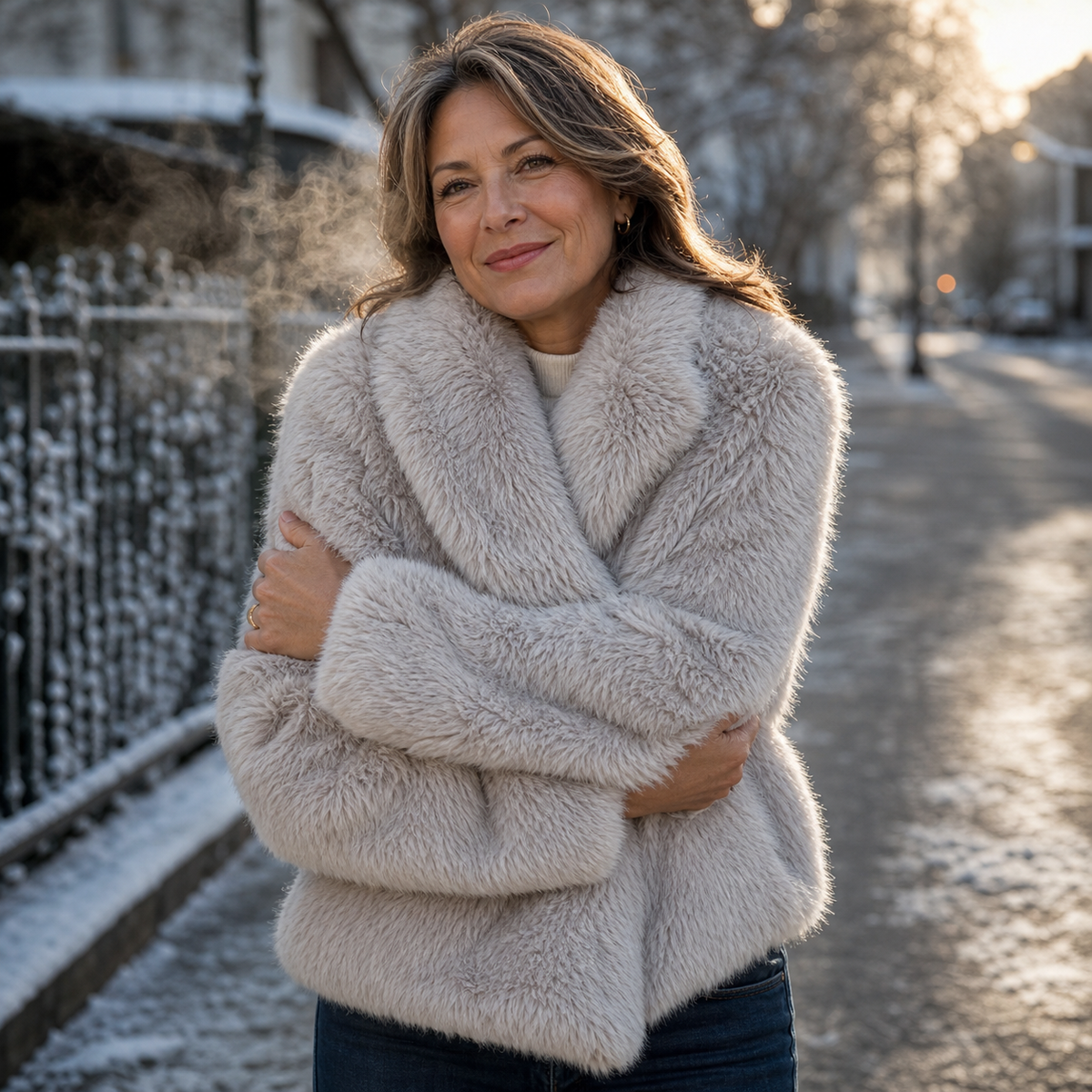 Osanna Capobianco™ Elegant Faux Fur Coat for Effortless Warmth