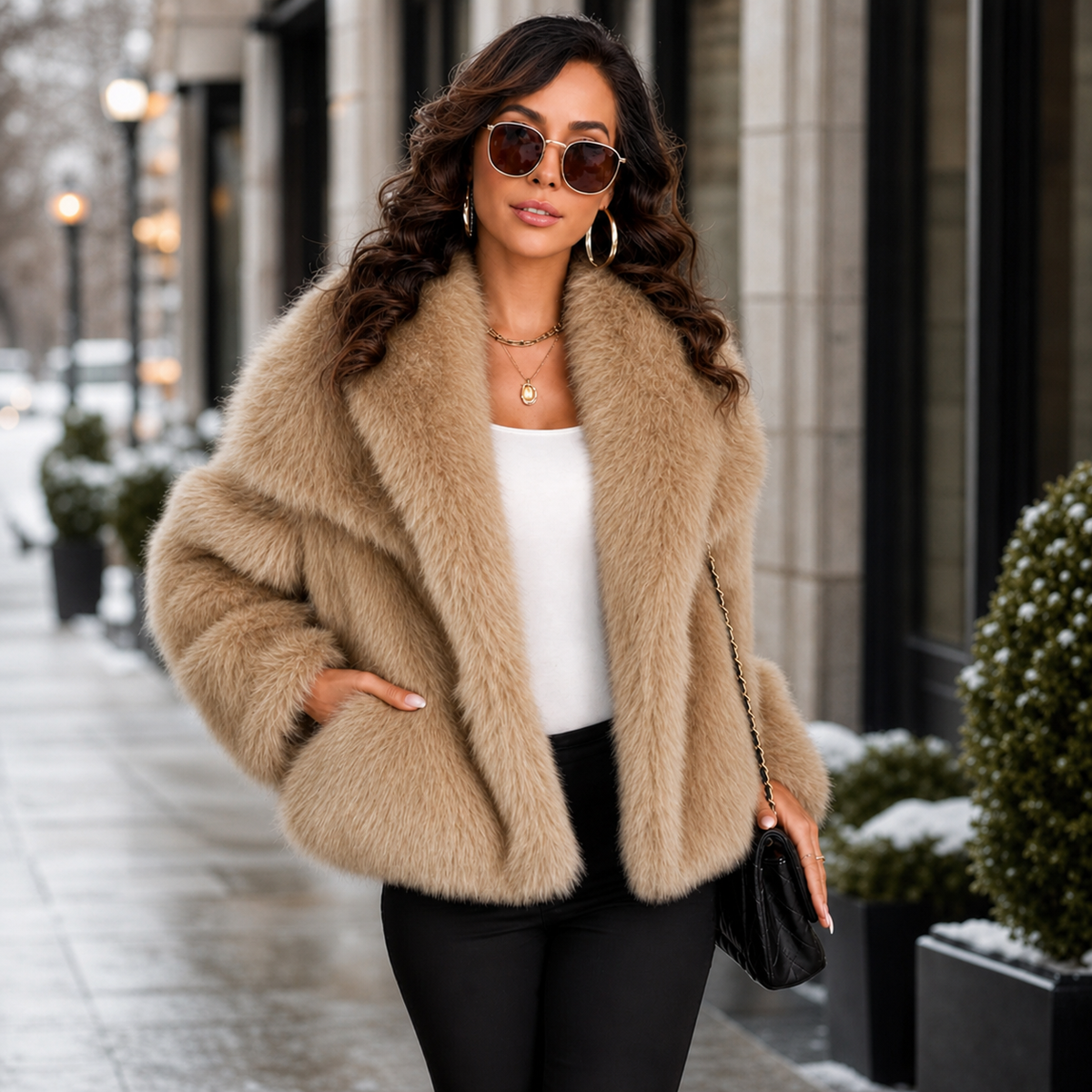 Osanna Capobianco™ Elegant Faux Fur Coat for Effortless Warmth