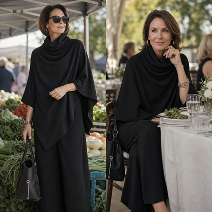 Ottavina Bussolari™ Elegant Waterfall Cape Set for Effortless Dressing