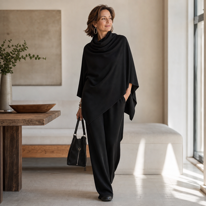 Ottavina Bussolari™ Elegant Waterfall Cape Set for Effortless Dressing