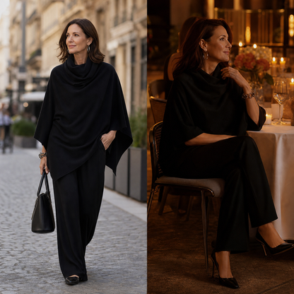 Ottavina Bussolari™ Elegant Waterfall Cape Set for Effortless Dressing