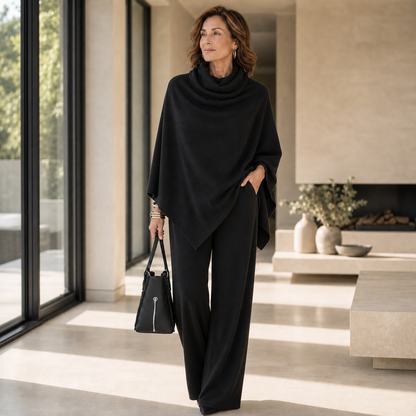 Ottavina Bussolari™ Elegant Waterfall Cape Set for Effortless Dressing