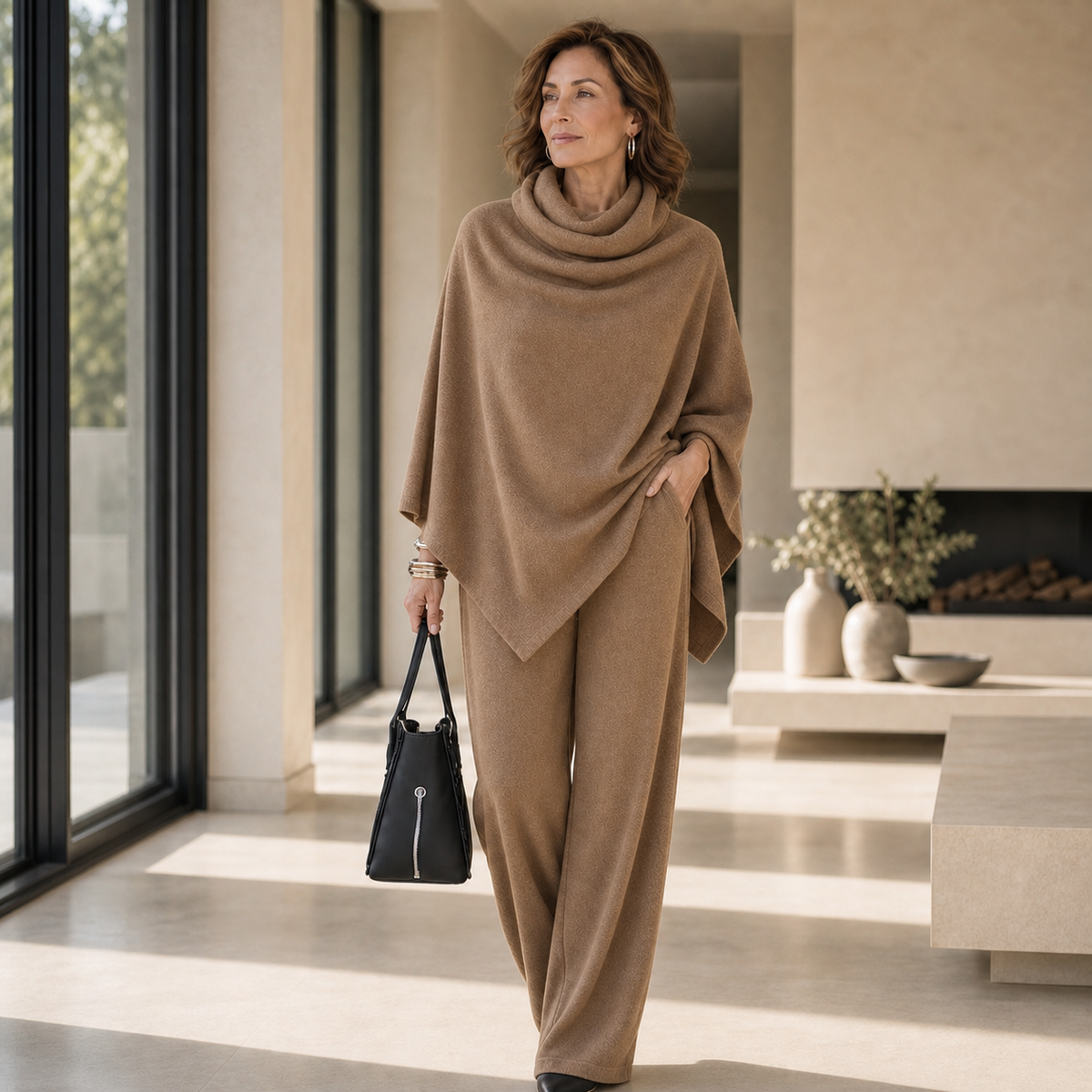 Ottavina Bussolari™ Elegant Waterfall Cape Set for Effortless Dressing