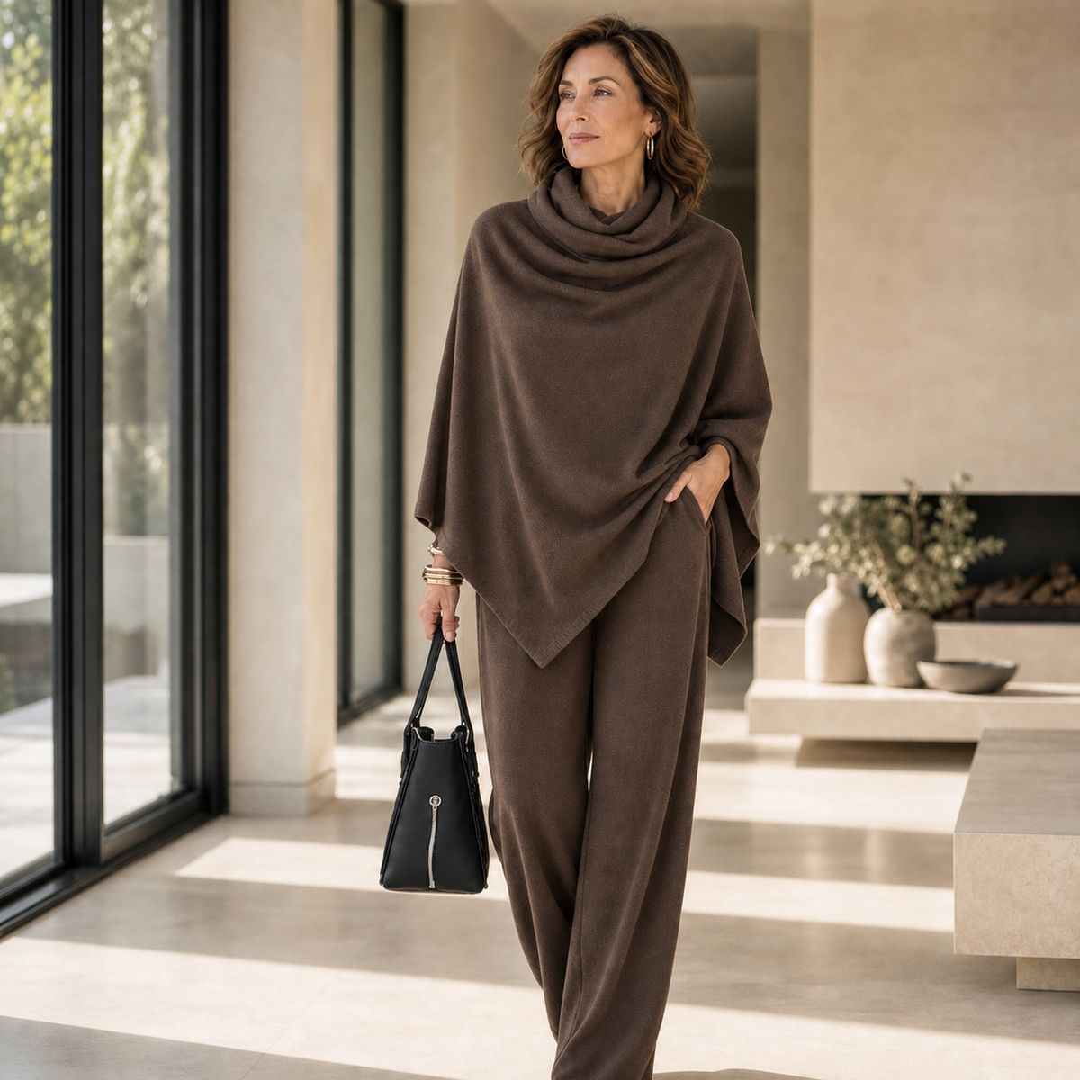 Ottavina Bussolari™ Elegant Waterfall Cape Set for Effortless Dressing