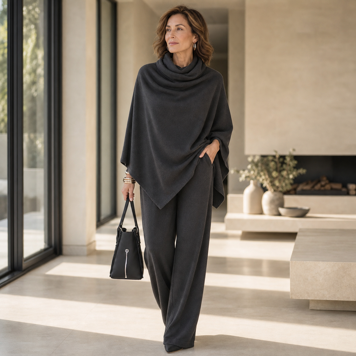 Ottavina Bussolari™ Elegant Waterfall Cape Set for Effortless Dressing