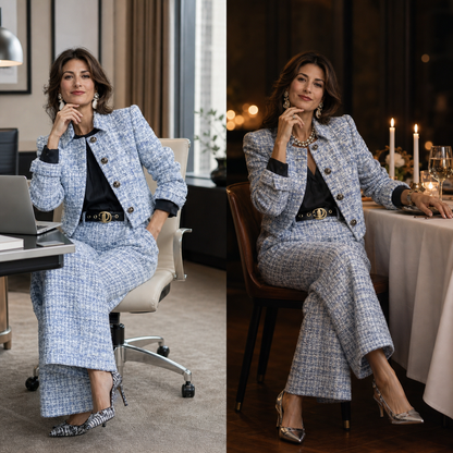 Paola Antinori™ Polished Blazer & Trousers Set for Effortless Style