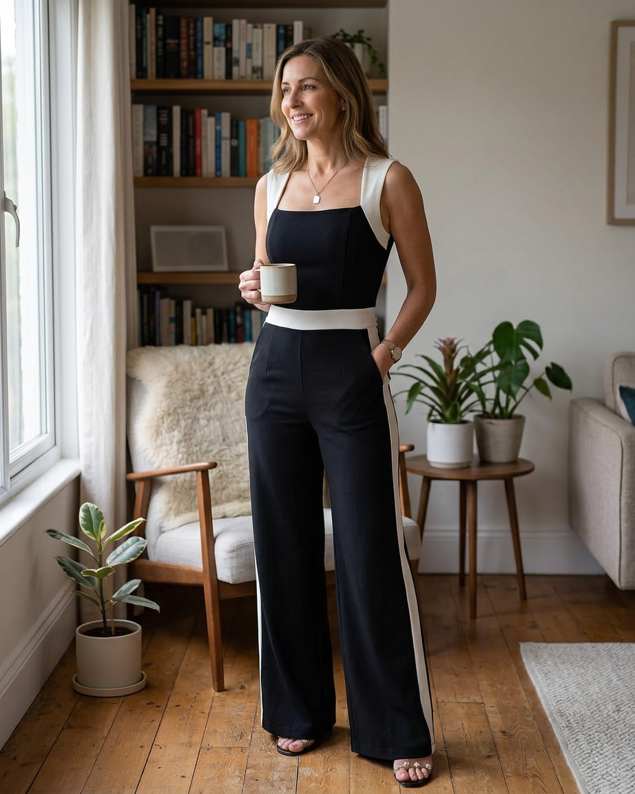 Paola Arcangeli™ Wide-Leg Jumpsuit for Elegant Evenings