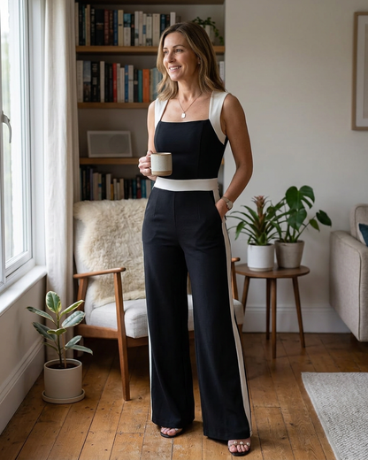 Paola Arcangeli™ Wide-Leg Jumpsuit for Elegant Evenings