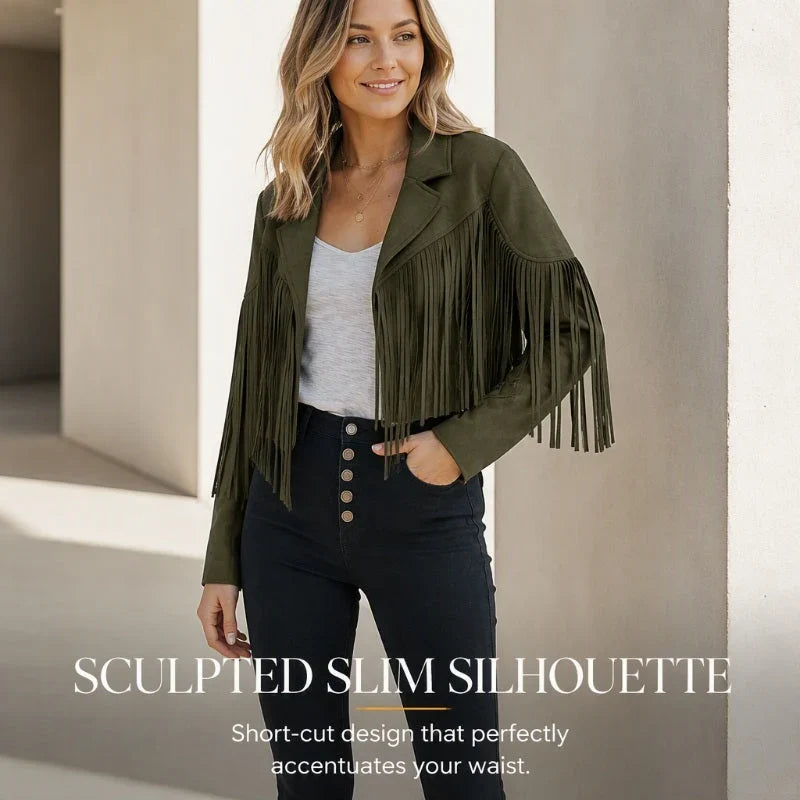 Paola Avellino™ Elegant Fringe Jacket for Everyday Outfits