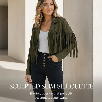 Paola Avellino™ Elegant Fringe Jacket for Everyday Outfits