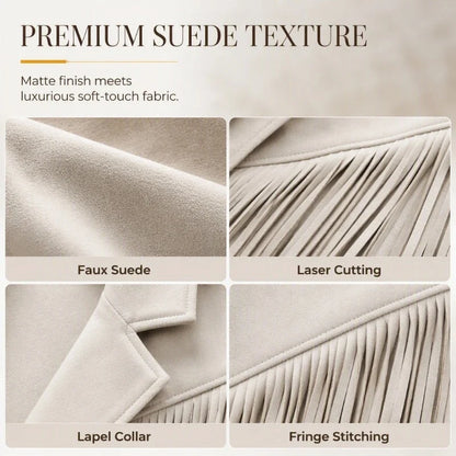 Paola Avellino™ Elegant Fringe Jacket for Everyday Outfits