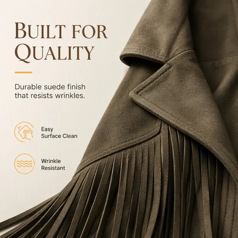 Paola Avellino™ Elegant Fringe Jacket for Everyday Outfits