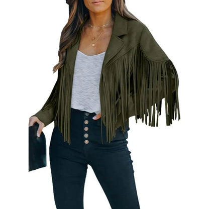 Paola Avellino™ Elegant Fringe Jacket for Everyday Outfits