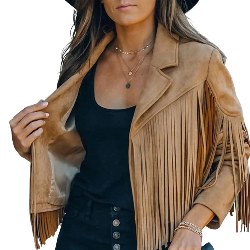 Paola Avellino™ Elegant Fringe Jacket for Everyday Outfits