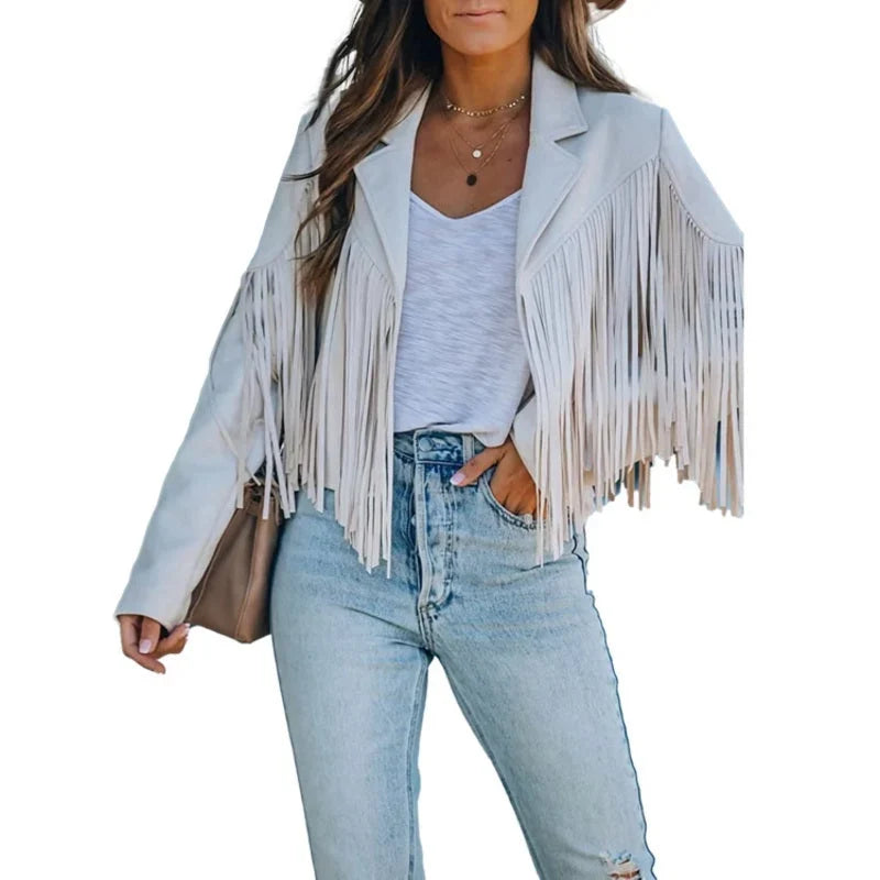 Paola Avellino™ Elegant Fringe Jacket for Everyday Outfits