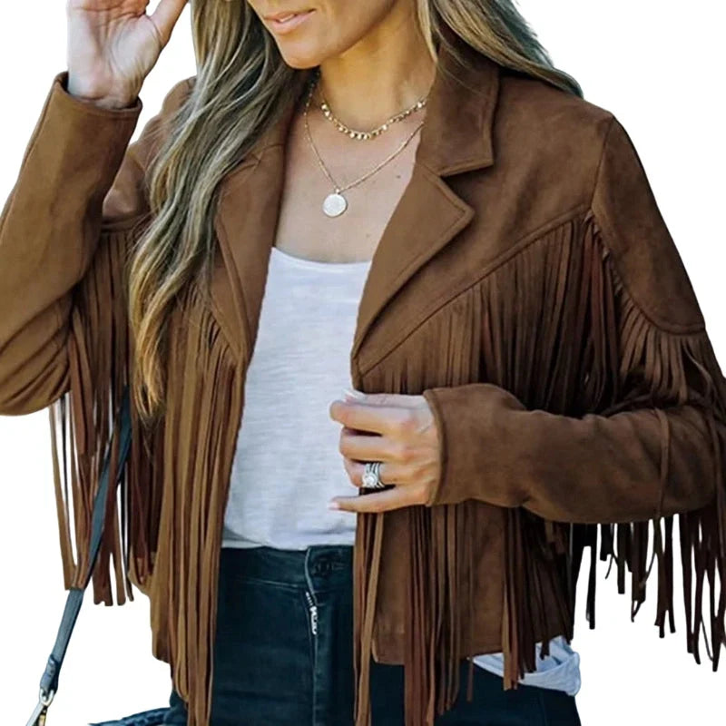 Paola Avellino™ Elegant Fringe Jacket for Everyday Outfits