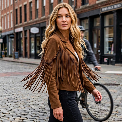Paola Avellino™ Elegant Fringe Jacket for Everyday Outfits